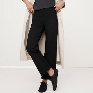 Banana Republic TALL Straight Everywhere Ponte Ankle Pant Black L 445853
